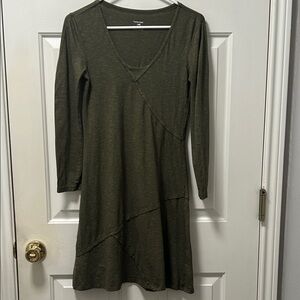 Horny Toad Olive Green V-Neck Dress Size XS